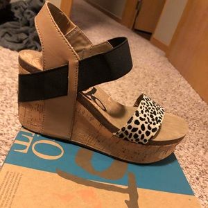 Off The Beaten Track cheetah wedges